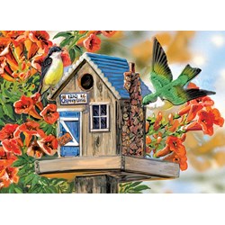 Eurographics (8300-0602) - Janene Grende: "Trumpet Vines & Tree Sparrows" - 300 pieces puzzle