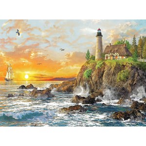 Trefl (33044) - "Sunset By The Rocky Coast" - 3000 pieces puzzle