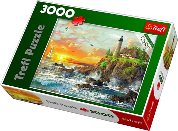 Trefl (33044) - "Sunset By The Rocky Coast" - 3000 pieces puzzle