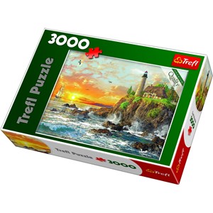 Trefl (33044) - "Sunset By The Rocky Coast" - 3000 pieces puzzle