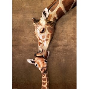 Eurographics (6000-0301) - "Giraffe Mother's Kiss" - 1000 pieces puzzle