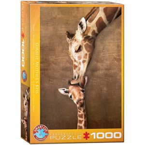 Eurographics (6000-0301) - "Giraffe Mother's Kiss" - 1000 pieces puzzle