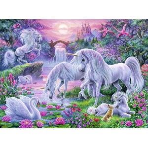 Ravensburger (10021) - "Unicorns in the Sunset Glow" - 150 pieces puzzle