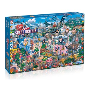 Gibsons (G469) - Mike Jupp: "I Love Great Britain" - 1000 pieces puzzle
