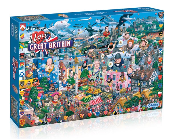 Gibsons (G469) - Mike Jupp: "I Love Great Britain" - 1000 pieces puzzle
