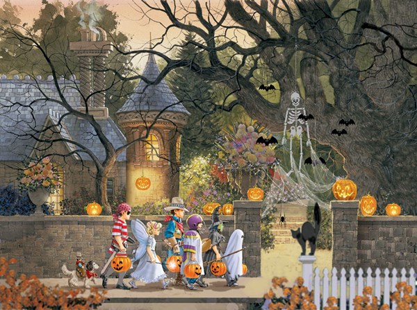 SunsOut (51224) - Douglas Laird: "Friends on Halloween" - 1000 pieces puzzle