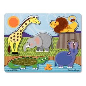Melissa and Doug (4328) - "Zoo Animals" - 5 pieces puzzle