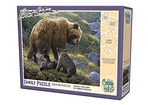 Cobble Hill (54584) - "Grizzly and Cubs" - 400 pieces puzzle