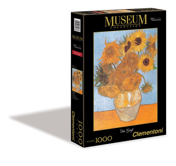 de elite artillerie Eerste Clementoni (31438) - Vincent van Gogh: "Sunflowers" - 1000 pieces puzzle