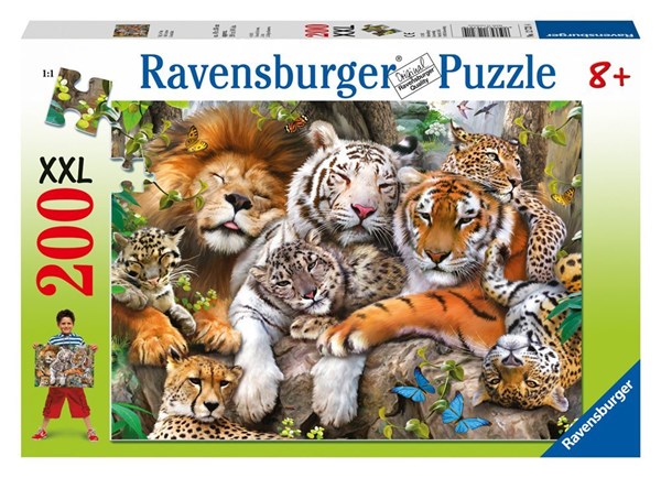 Ravensburger (12721) - "Big Cat Nap" - 200 pieces puzzle