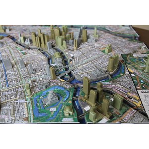 4D Cityscape (40038) - "Osaka, Japan" - 1290 pieces puzzle