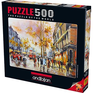 Anatolian (3563) - Nusret Dokmeci: "Evening in Istanbul" - 500 pieces puzzle