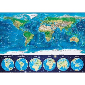Educa (16760) - "Neon World Map" - 1000 pieces puzzle