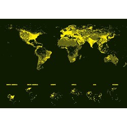 Educa (16760) - "Neon World Map" - 1000 pieces puzzle