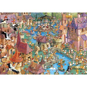 Heye (29496) - François Ruyer: "Bunnytown" - 1000 pieces puzzle