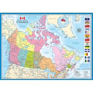 Eurographics (6200-0797) - "Map of Canada" - 200 pieces puzzle