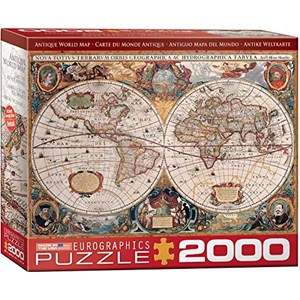 Eurographics (8220-1997) - "Antique World Map" - 2000 pieces puzzle