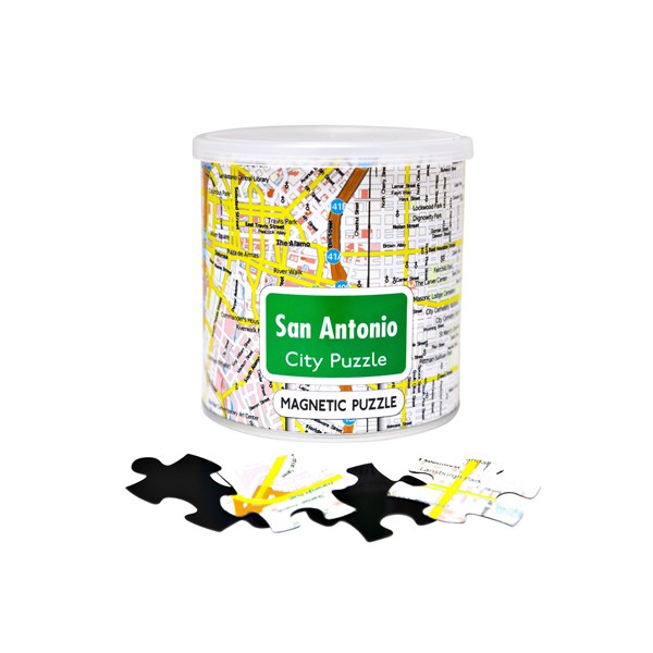 Geo Toys (GEO 243) - "City Magnetic Puzzle San Antonio" - 100 pieces puzzle