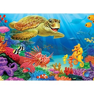Cobble Hill (58866) - "Undersea Turtle" - 35 pieces puzzle