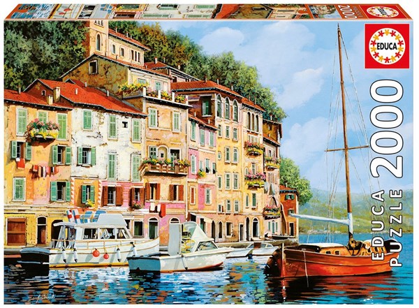 Educa (16776) - "La Barca Rossa Alla Calata" - 2000 pieces puzzle