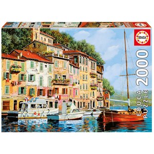 Educa (16776) - "La Barca Rossa Alla Calata" - 2000 pieces puzzle