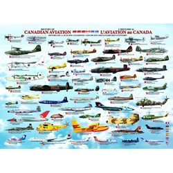 Eurographics (6000-0231) - "History of Canadian Aviation" - 1000 pieces puzzle