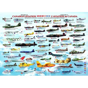 Eurographics (6000-0231) - "History of Canadian Aviation" - 1000 pieces puzzle