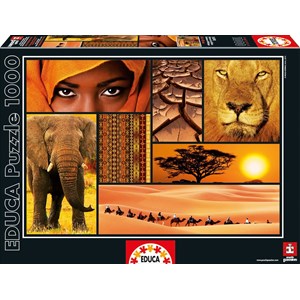 Educa (16293) - "Colors of Africa" - 1000 pieces puzzle