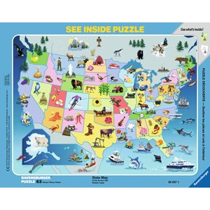 Ravensburger (06657) - "State Map" - 63 pieces puzzle