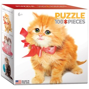 Eurographics (8104-0618) - "Cat with Bow" - 100 pieces puzzle