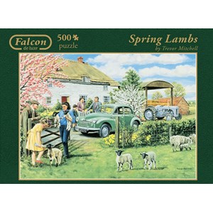 Falcon (11072) - "Spring Lambs" - 500 pieces puzzle