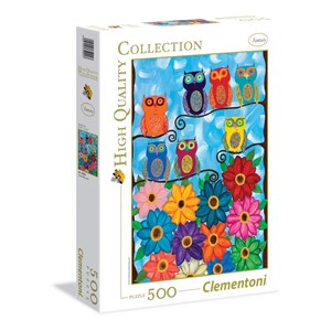 Clementoni (35024) - Kerri Ambrosino: "Cute Little Owls" - 500 pieces puzzle