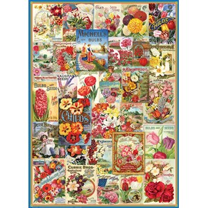 Eurographics (6000-0806) - "Flowers Seed Catalogue Collection" - 1000 pieces puzzle