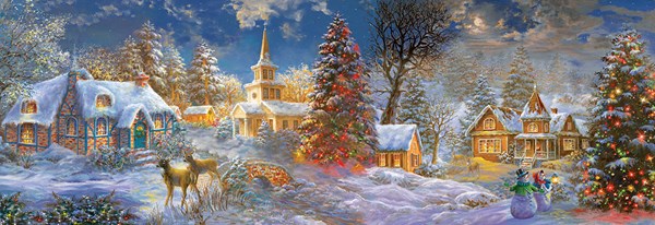 SunsOut (19295) - Nicky Boehme: "The Stillness of Christmas" - 500 pieces puzzle