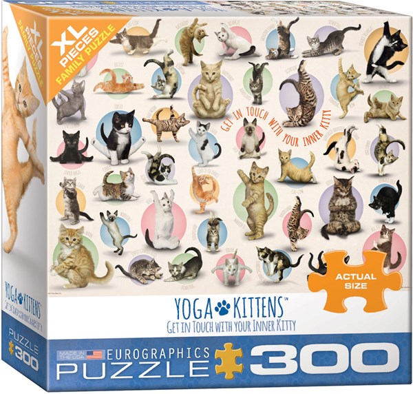 Eurographics (8300-0991) - "Yoga Kittens" - 300 pieces puzzle
