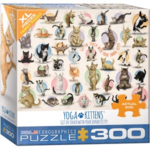 Eurographics (8300-0991) - "Yoga Kittens" - 300 pieces puzzle