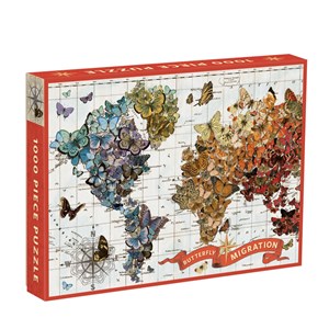 Chronicle Books / Galison - Wendy Gold: "Butterfly Migration" - 1000 pieces puzzle