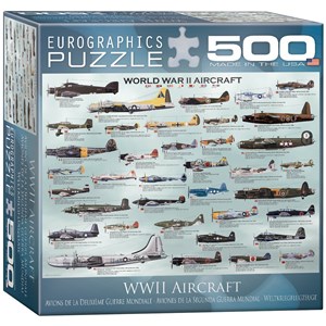 Eurographics (8500-0075) - "World War II Aircraft" - 500 pieces puzzle
