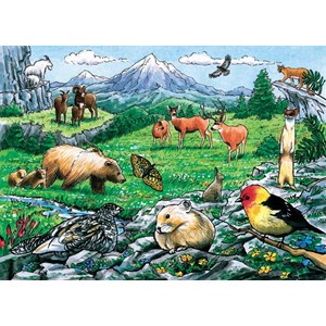 Cobble Hill (58806) - "Rocky Mountain Wildlife" - 35 pieces puzzle