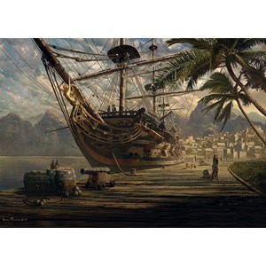 Schmidt Spiele (58183) - "Ship at Anchor" - 1000 pieces puzzle