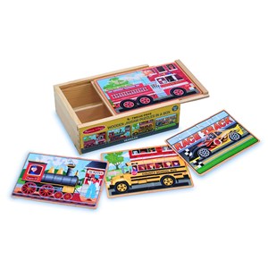 Melissa and Doug (3794) - "Vehicle Puzzles in a Box" - 12 pieces puzzle