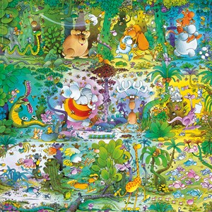Heye (29799) - Guillermo Mordillo: "Wildlife" - 1000 pieces puzzle