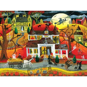 SunsOut (54771) - Cheryl Bartley: "Halloween Fright Night" - 500 pieces puzzle