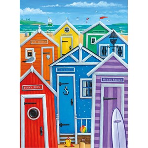 Clementoni (39327) - "Rainbow Beach Huts" - 1000 pieces puzzle