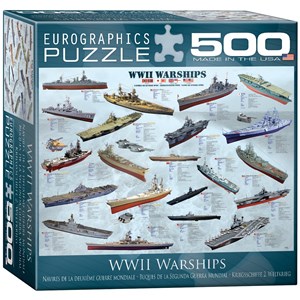 Eurographics (8500-0133) - "World War II Warships" - 500 pieces puzzle