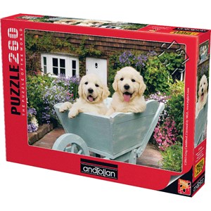 Anatolian (PER3310) - "Puppies In A Wheelbarrow" - 260 pieces puzzle