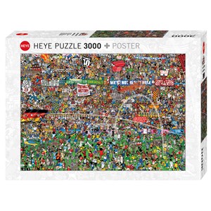 Heye (29205) - Alex Bennett: "Football History + Poster" - 3000 pieces puzzle