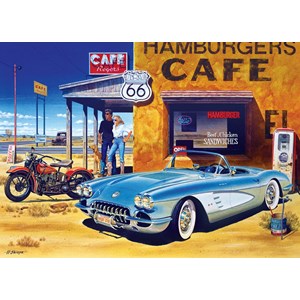 MasterPieces (71517) - Hiroaki Shioya: "Route 66 Café" - 1000 pieces puzzle