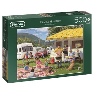 Falcon (11093) - "Family Holiday" - 500 pieces puzzle