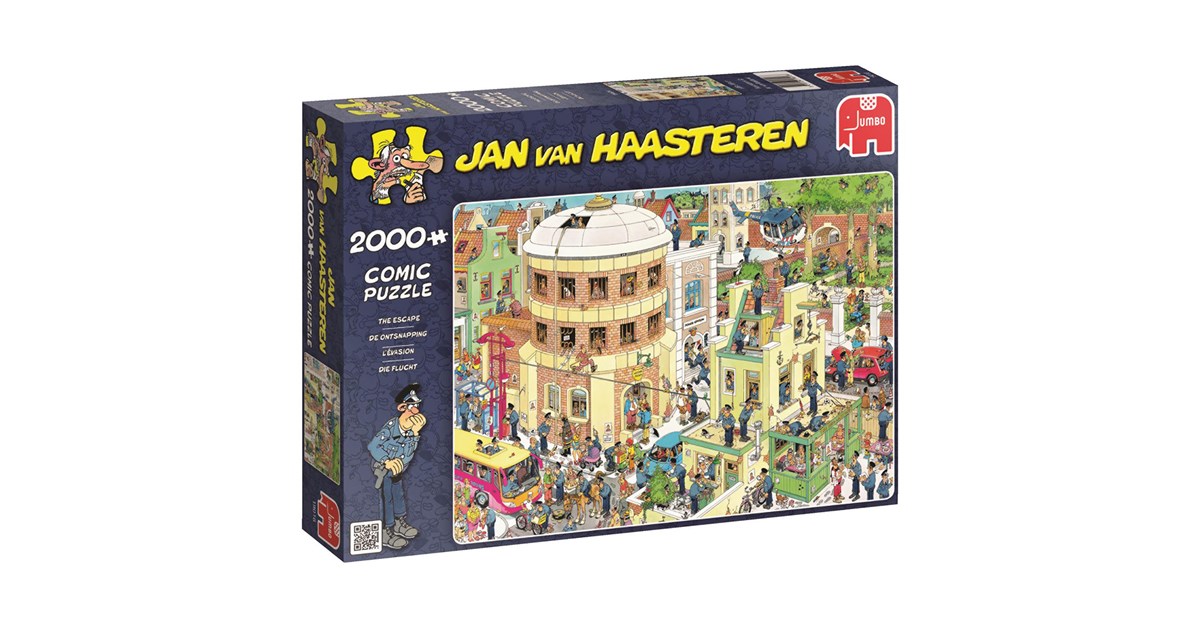Beangstigend geluk auteur Jumbo (19016) - Jan van Haasteren: "The Escape" - 2000 pieces puzzle